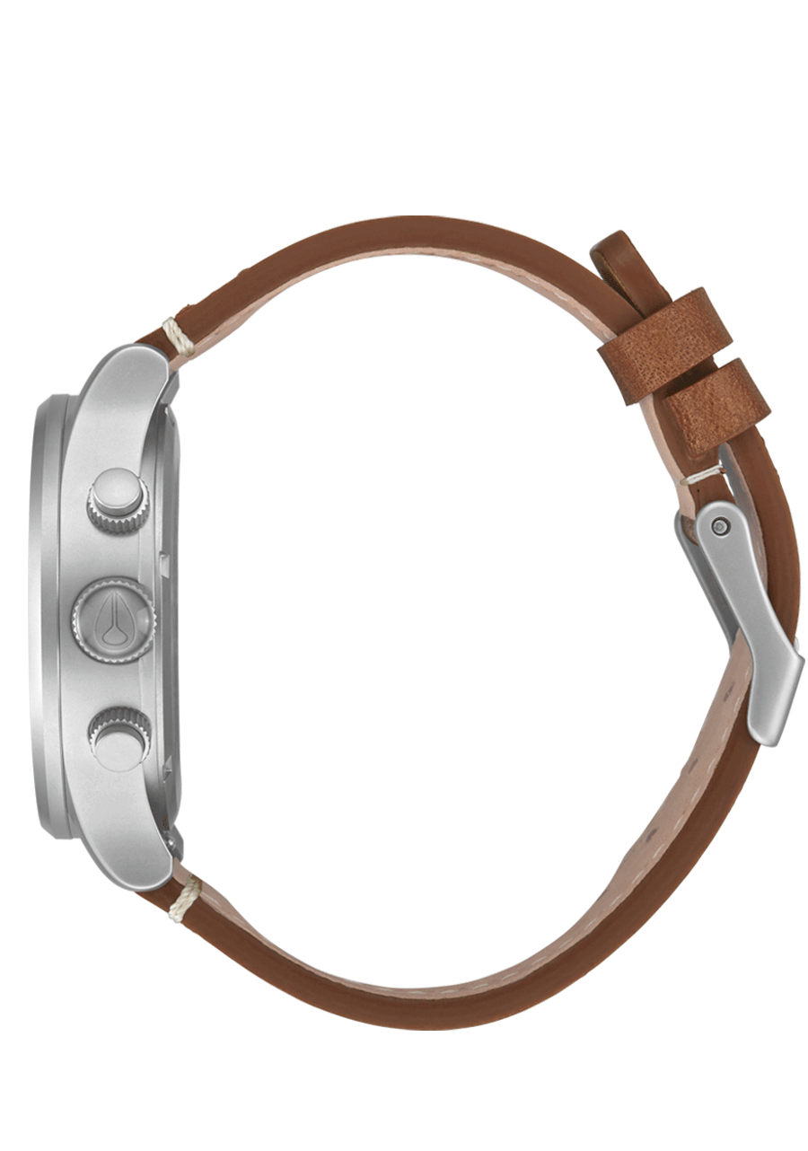 Sentry Chrono Leather - Lt Gunmetal / Basalt / Sienna View 3