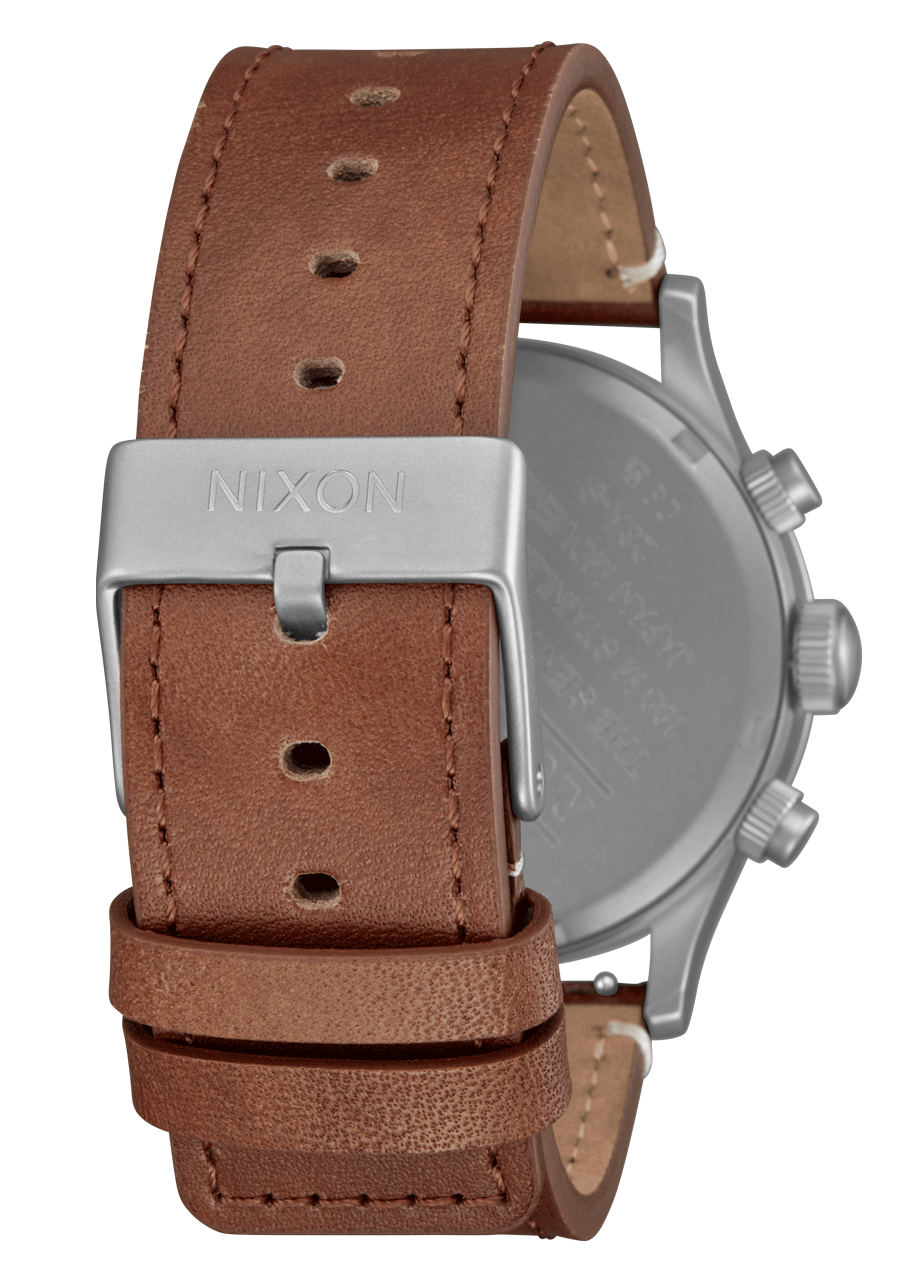 Sentry Chrono Leather - Lt Gunmetal / Basalt / Sienna View 4