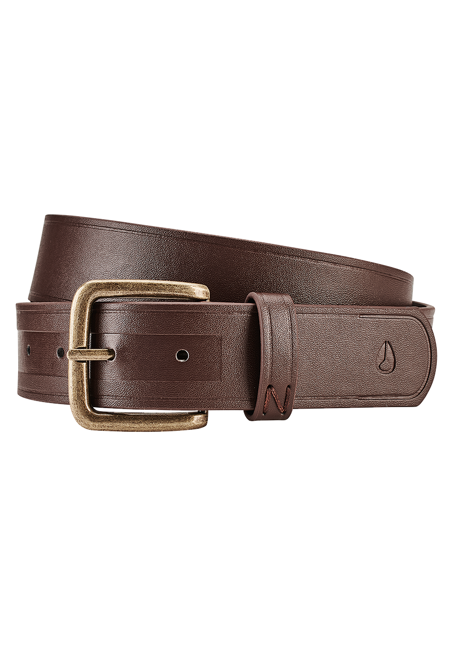 DNA Vegan Belt - Brown / Gold View 1