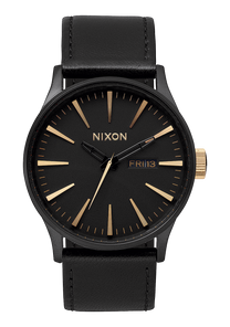 Sentry Leather - Matte Black / Gold View 1