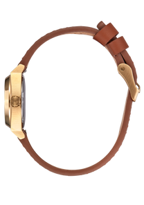 Small Time Teller Leather - Light Gold / White Sunray View 3