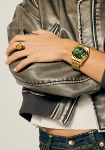 Time Teller Chrono - Gold / Green Sunray View 10