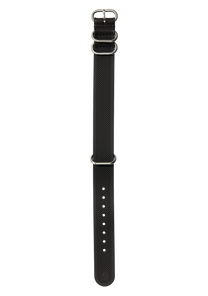 20mm FKM Rubber One Piece Band - Black View 1