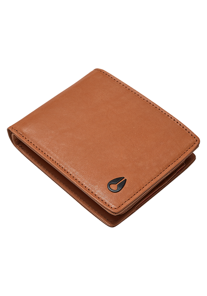 Pass Leather Wallet - Saddle View 1