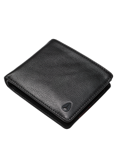 Pass Leather Coin Wallet - Black