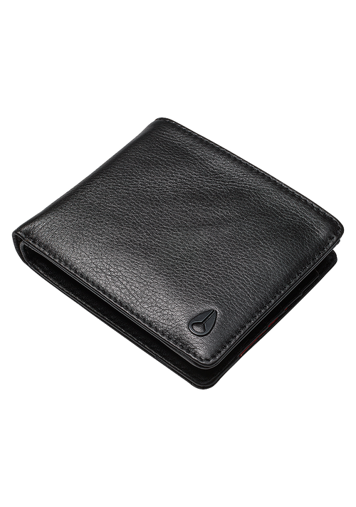 Pass Leather Coin Wallet - Black