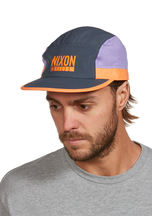 Night Runner Strapback Hat - Dark Slate / Plum