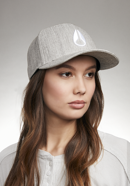 Deep Down Snapback - Heather Gray / White View 7