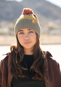 Schrader Pom Beanie - Vintage Orange Multi View 6