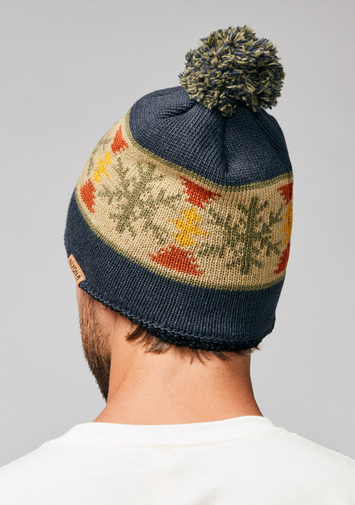 Meister Wool Pom Beanie - Navy / Multi