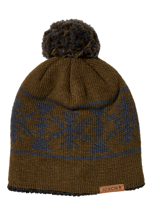 Meister Wool Pom Beanie - Olive / Multi