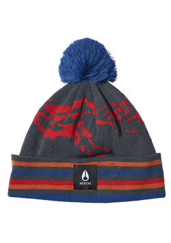 Ridge Pom Beanie - Navy / Multi