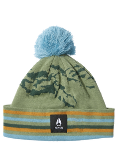 Ridge Pom Beanie - Jade / Multi