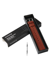 20mm Veg Tanned Leather Band - Brown View 4