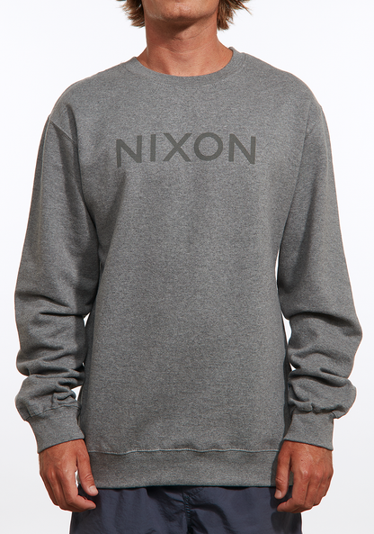 Wordmark Crew Sweatshirt - Dark Heather Gray View 2