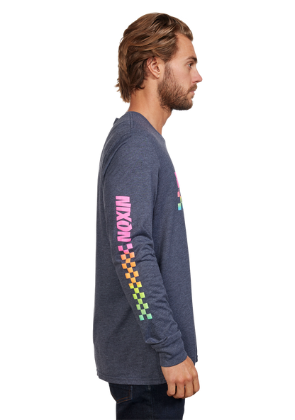 Circuit Long Sleeve Repreve® T-Shirt - Navy / Multi View 4