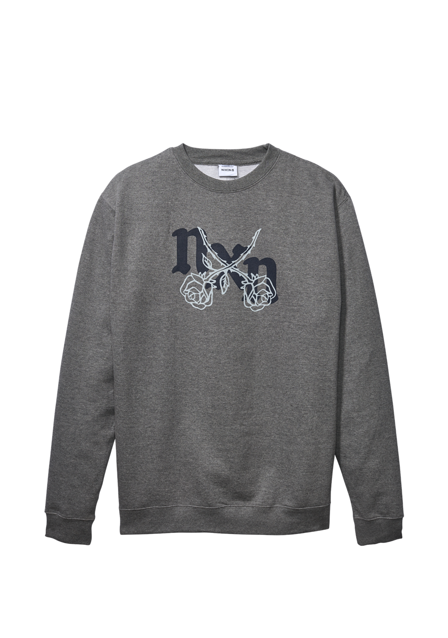 Rosas Crew Sweatshirt - Dark Heather Gray / Gray View 1