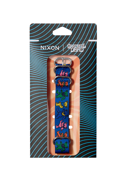 Grateful Dead 20mm Recycled NATO Band - Blue / Dancing Bears View 6