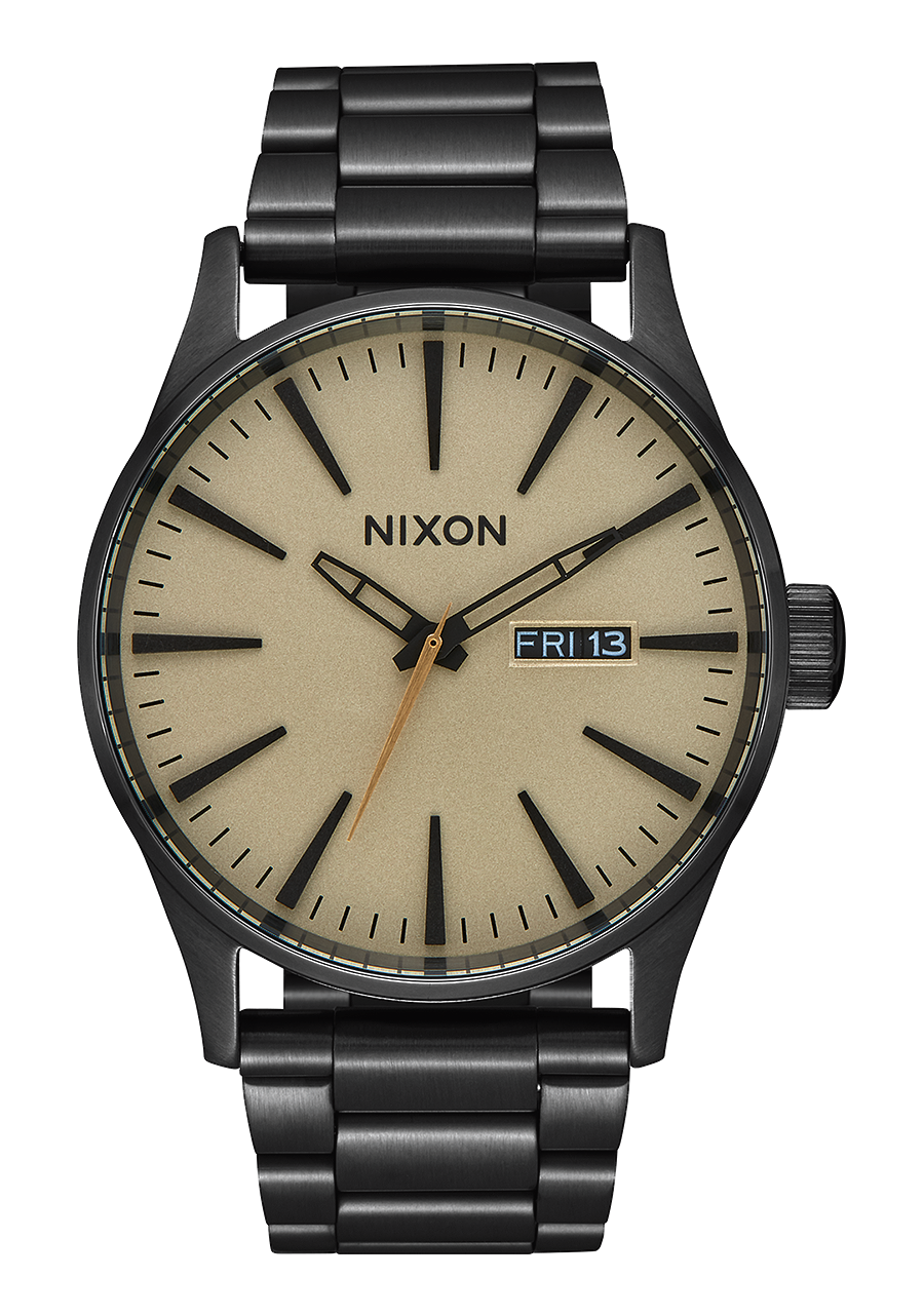 
Nixon Sentry Leather Band Watch - Band - Brown - View 2